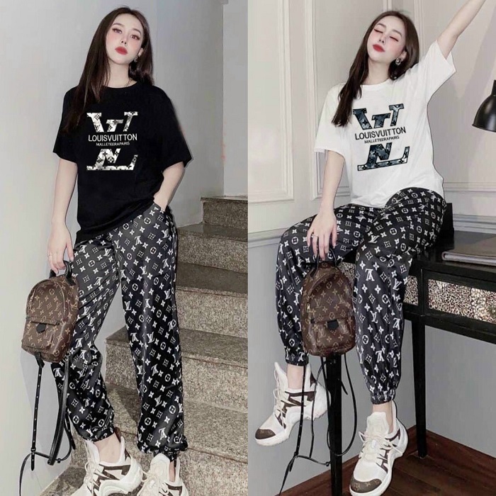 BỘ THỜI TRANG PHỐI HỌA TIẾT FENDI THÊU CAO CẤP-BTN438